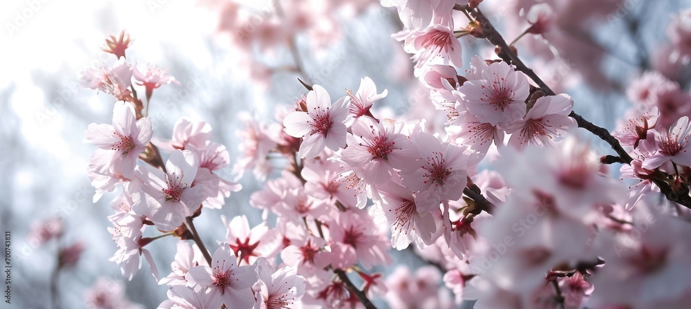 a background in front of pink cherry blossoms a background in front of pink cherry blossoms