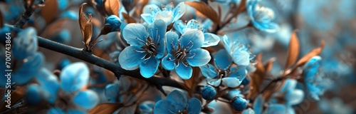 a blue flower with many blue flowers © olegganko