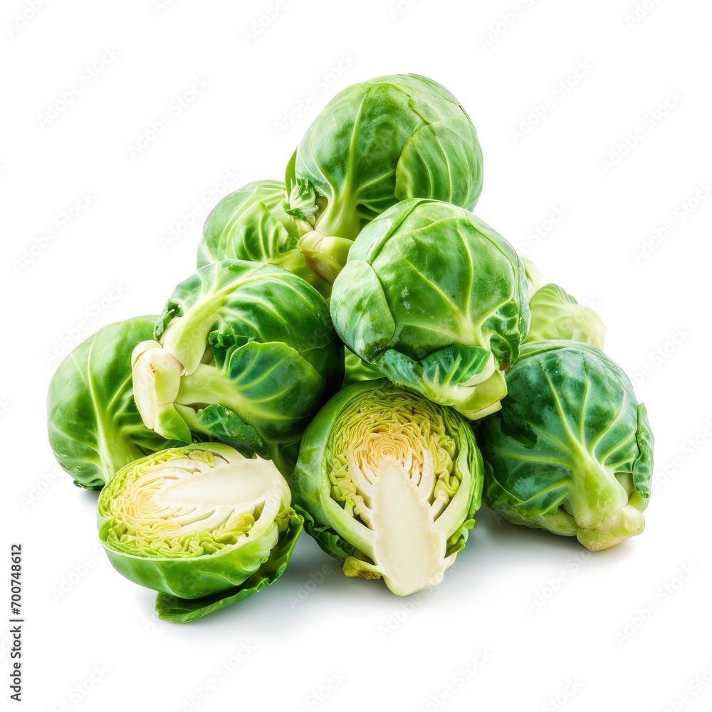 Brussel Sprouts isolated on white background. Brussel Sprouts isolated on white background.