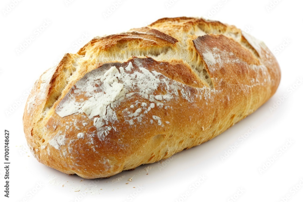 Fresh bread on white background Fresh bread on white background