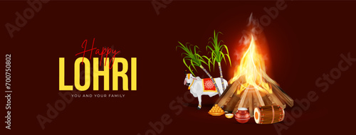 Happy Lohri Celebration Social Media Post