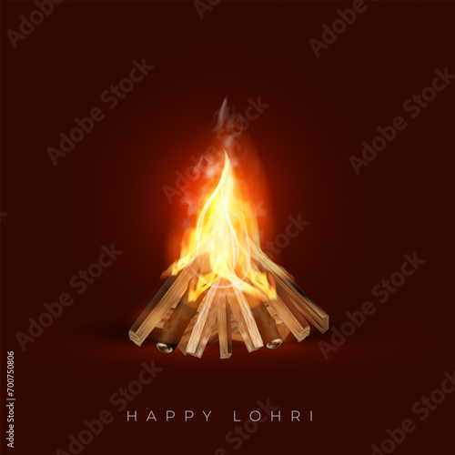 Happy Lohri Celebration Social Media Post