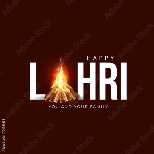 Happy Lohri Celebration Social Media Post