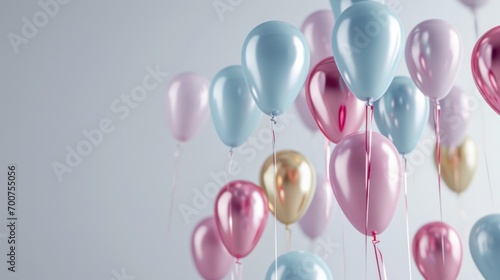 balloons poster template with large copy space for text © olegganko