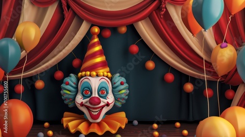 carnival poster template with large copy space for text