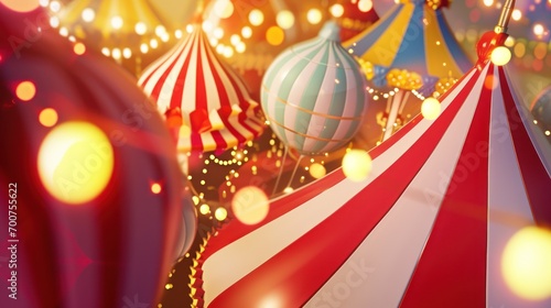 carnival poster template with large copy space for text