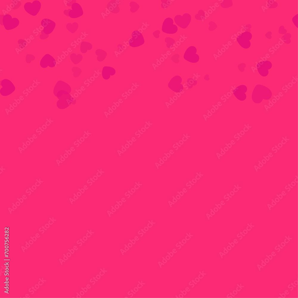 Playful Pink Heart Confetti on Magenta Background