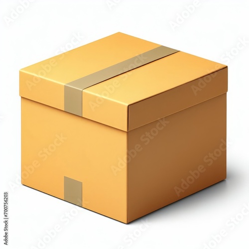 open cardboard box isolated
