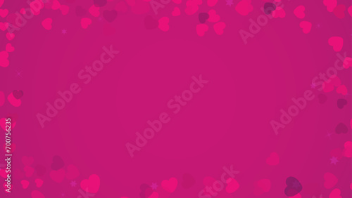 Vivid Pink Valentine's Hearts Overlay on Dark Background