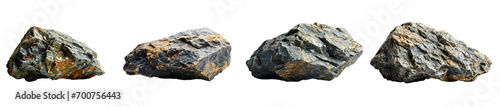 Set of Rock isolated on transparent background