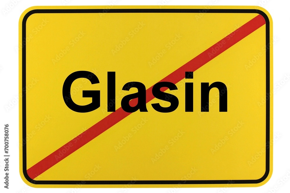 Illustration eines Ortsschildes der Gemeinde Glasin in Mecklenburg-Vorpommern Illustration eines Ortsschildes der Gemeinde Glasin in Mecklenburg-Vorpommern