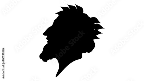Ludovico Ariosto , black isolated silhouette