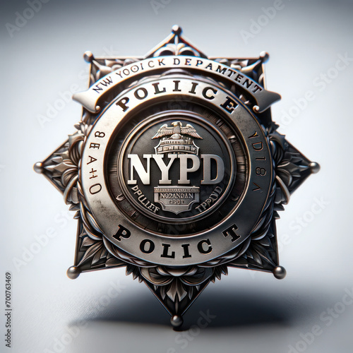 Image that resembles the police badge of New York. photo