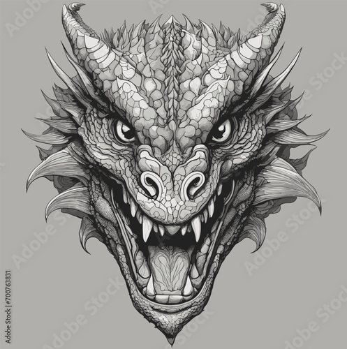 dragon head tattoo