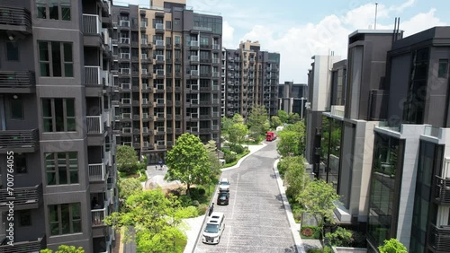 Drone Aerial skyview of Wetland Park, Tin Shui Wai, New Territories, Hong Kong Northern Metropolis Development, A Rural Land Town Development Residential Housing Property Construction Project  photo