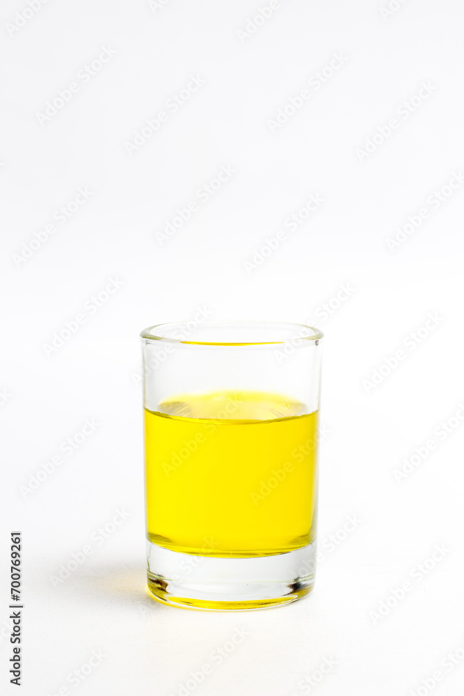 Glass with water on a white background Glass with water on a white background