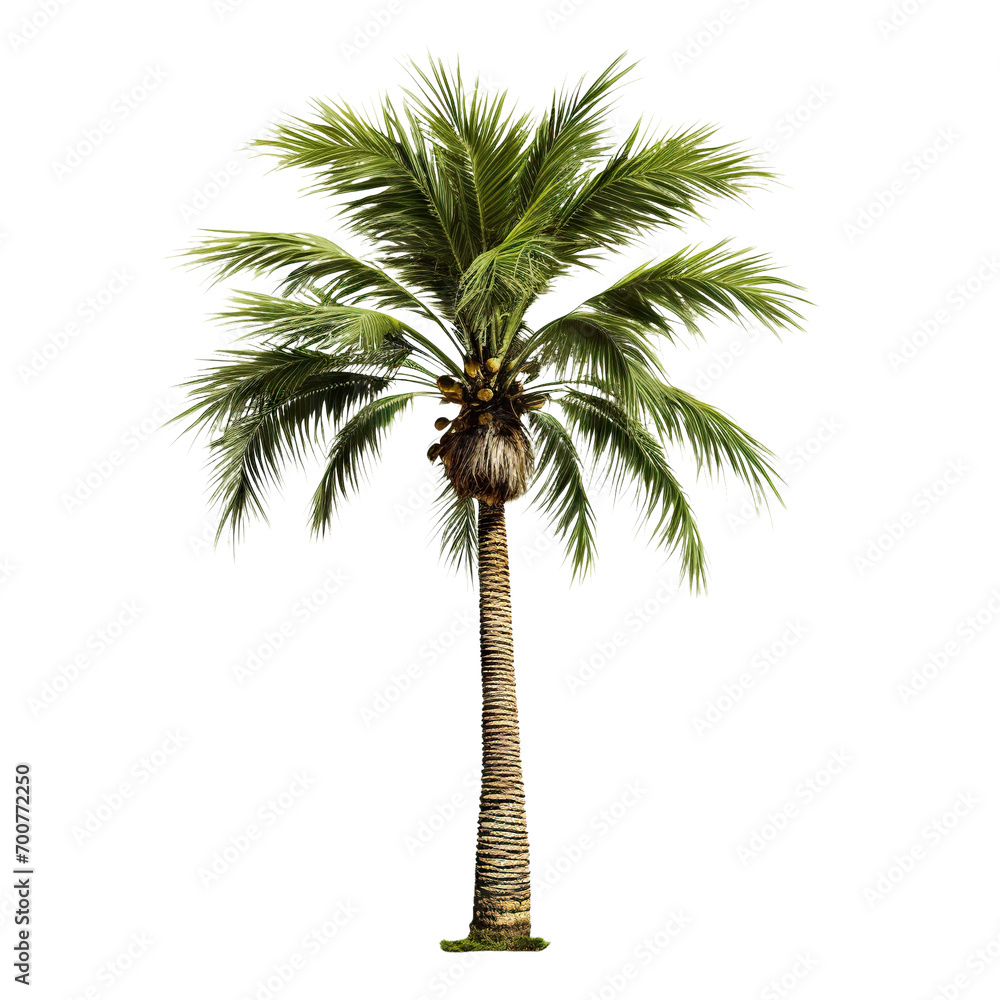 Obraz premium Green palm tree cut out