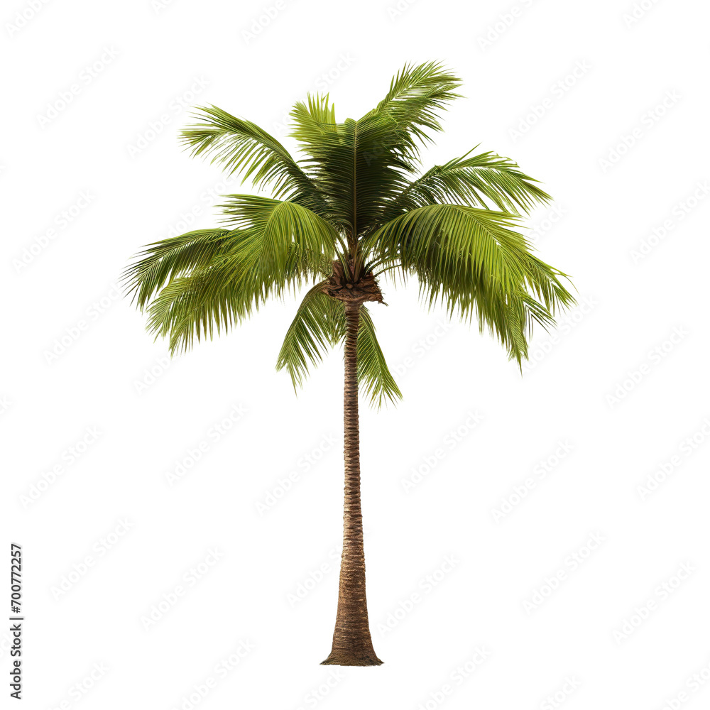 Obraz premium Green palm tree cut out