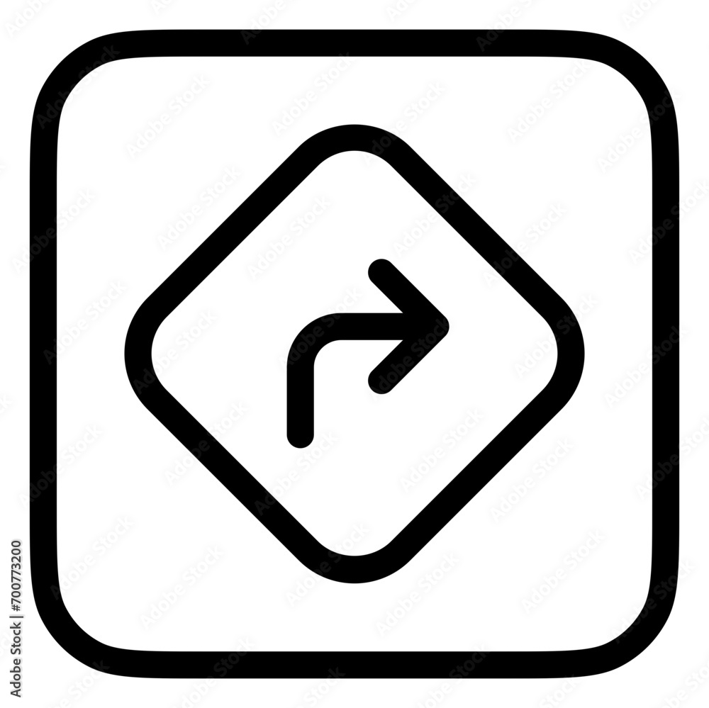 Editable turn right vector icon. Map, location, navigation. Part of a big icon set family. Perfect for web and app interfaces, presentations, infographics, etc Editable turn right vector icon. Map, location, navigation. Part of a big icon set family. Perfect for web and app interfaces, presentations, infographics, etc