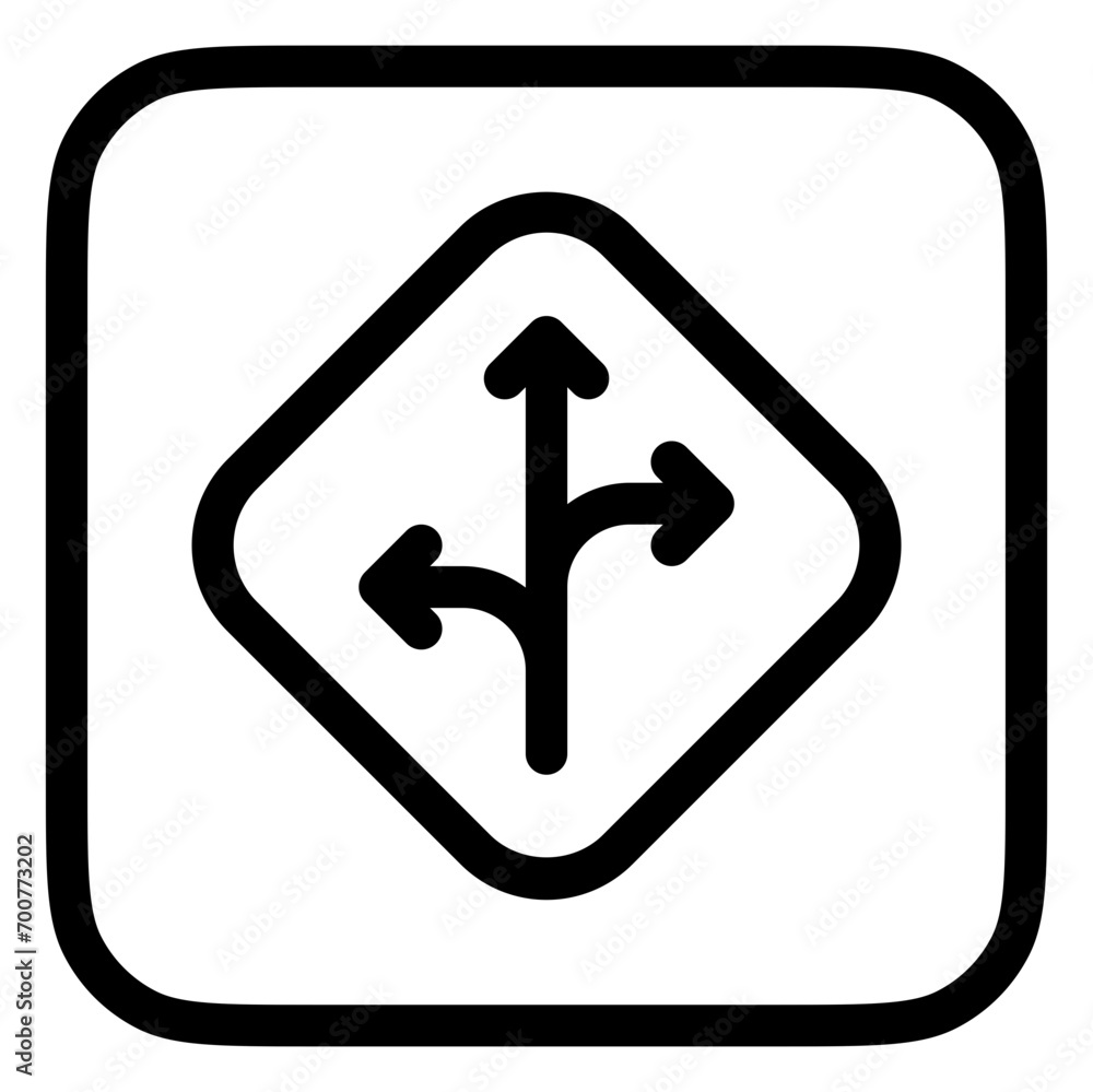 Editable traffic sign arrow vector icon. Map, location, navigation ...