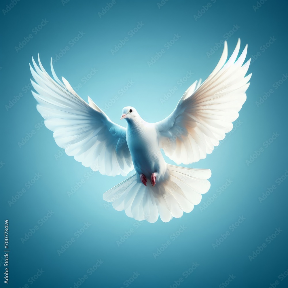 Obraz premium white dove flying