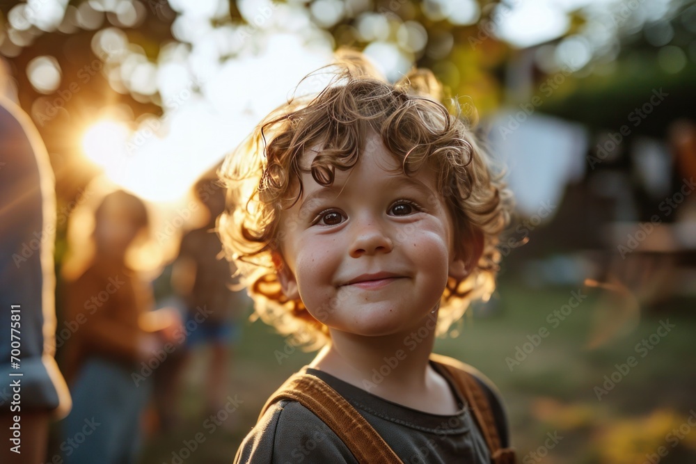 cute boy with smile standing in the outdoors with friend cute boy with smile standing in the outdoors with friend