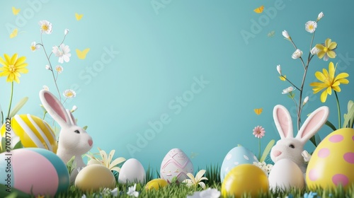 easter poster template with large copy space for text