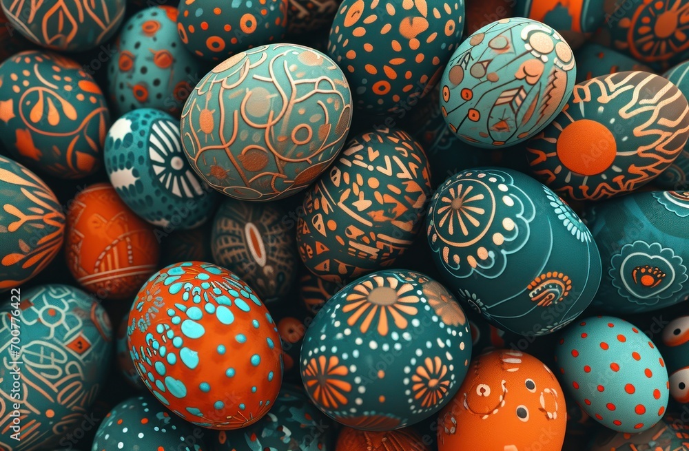 many easter eggs are colorful with polka dots on them many easter eggs are colorful with polka dots on them
