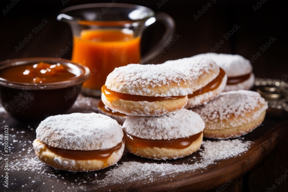 Experience Argentinian culture through its food with these delectable Alfajores, dusted with powdered sugar and filled with sweet dulce de leche