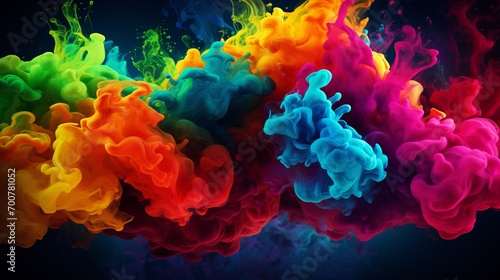 Vibrant Color Explosion Abstract Background. Colorful Burst of Energy in Artistic Design
