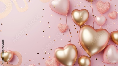 valentine's day poster template with large copy space for text