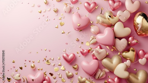 valentine's day poster template with large copy space for text