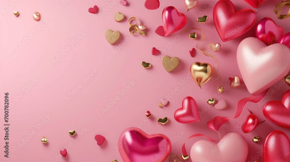 valentine's day poster template with large copy space for text