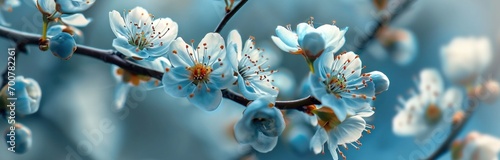 wallpaper flower branch blue flower