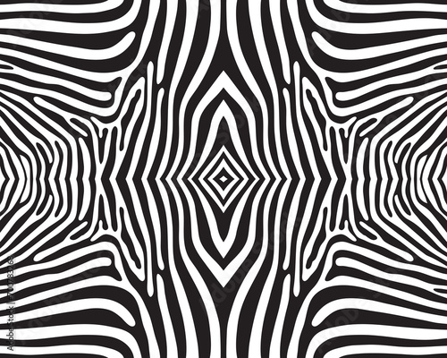 Seamless pattern of zebra skin  black color on a white background 