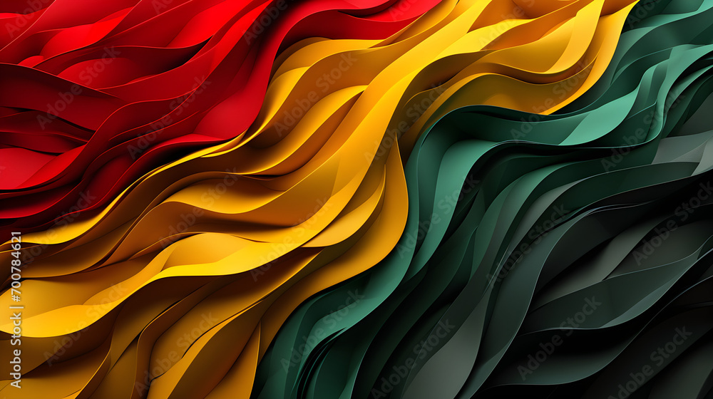 Style wave background banner in red, yellow, and green for celebrating racial equality and justice during Black History Month, Style wave background banner in red, yellow, and green for celebrating racial equality and justice during Black History Month,