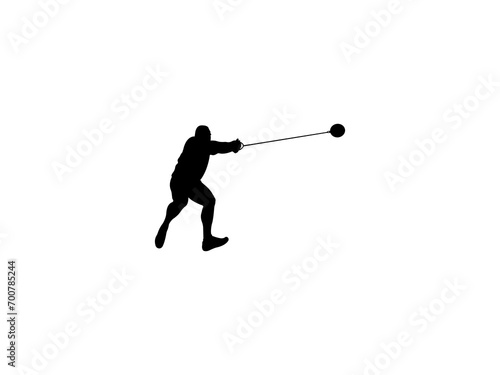 Hammer Throw Sport icon vector. Hammer Throw vector design and illustration. Hammer Throw silhouette isolated white background