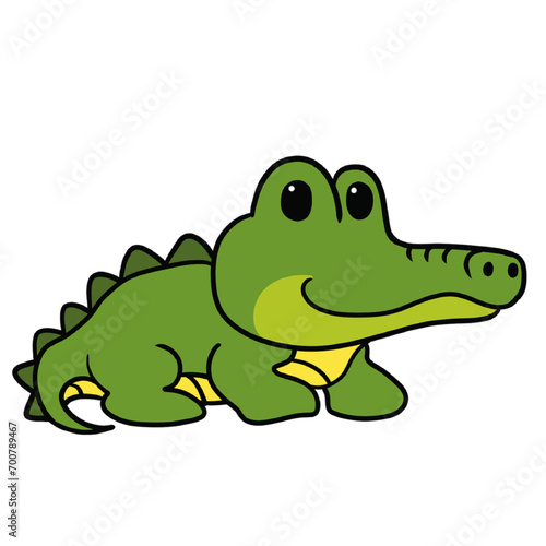 Cute Cartoon Crocodile