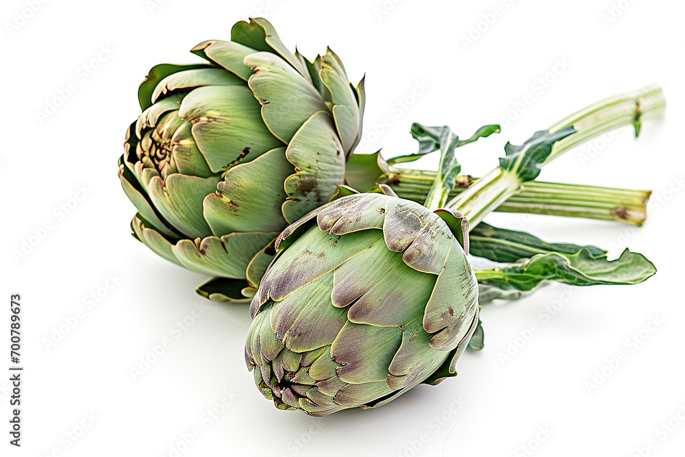 Obraz premium a artichoke on isolated white background