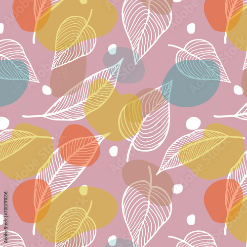 Doodle background pattern  abstract colored shapes. Modern minimalism trendy pattern background. Vector background.