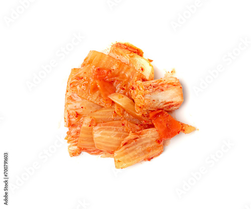 Картината върху платно Kimchi Isolated, Red Kimchee, Spicy Kim Chi, Hot Fermented Napa Cabbage, Traditi