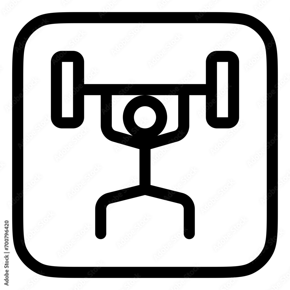 Editable weight lifting vector icon. Part of a big icon set family. Perfect for web and app interfaces, presentations, infographics, etc Editable weight lifting vector icon. Part of a big icon set family. Perfect for web and app interfaces, presentations, infographics, etc