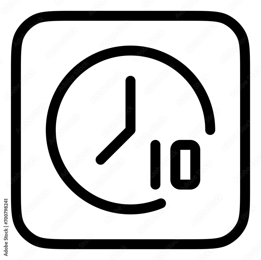 Editable countdown timer 10 seconds vector icon. Part of a big icon set family. Perfect for web and app interfaces, presentations, infographics, etc Editable countdown timer 10 seconds vector icon. Part of a big icon set family. Perfect for web and app interfaces, presentations, infographics, etc