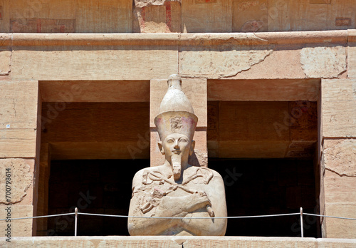 Totentempel der Hatschepsut in Deir el-Bahari bei Theben, Ägypten, Detailansicht