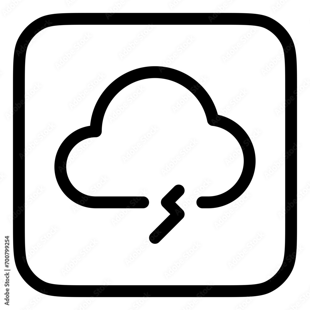 Editable thundercloud vector icon. Part of a big icon set family. Perfect for web and app interfaces, presentations, infographics, etc Editable thundercloud vector icon. Part of a big icon set family. Perfect for web and app interfaces, presentations, infographics, etc