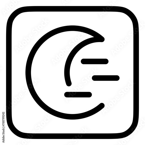 Editable cloudy windy moon vector icon. Part of a big icon set family. Perfect for web and app interfaces, presentations, infographics, etc