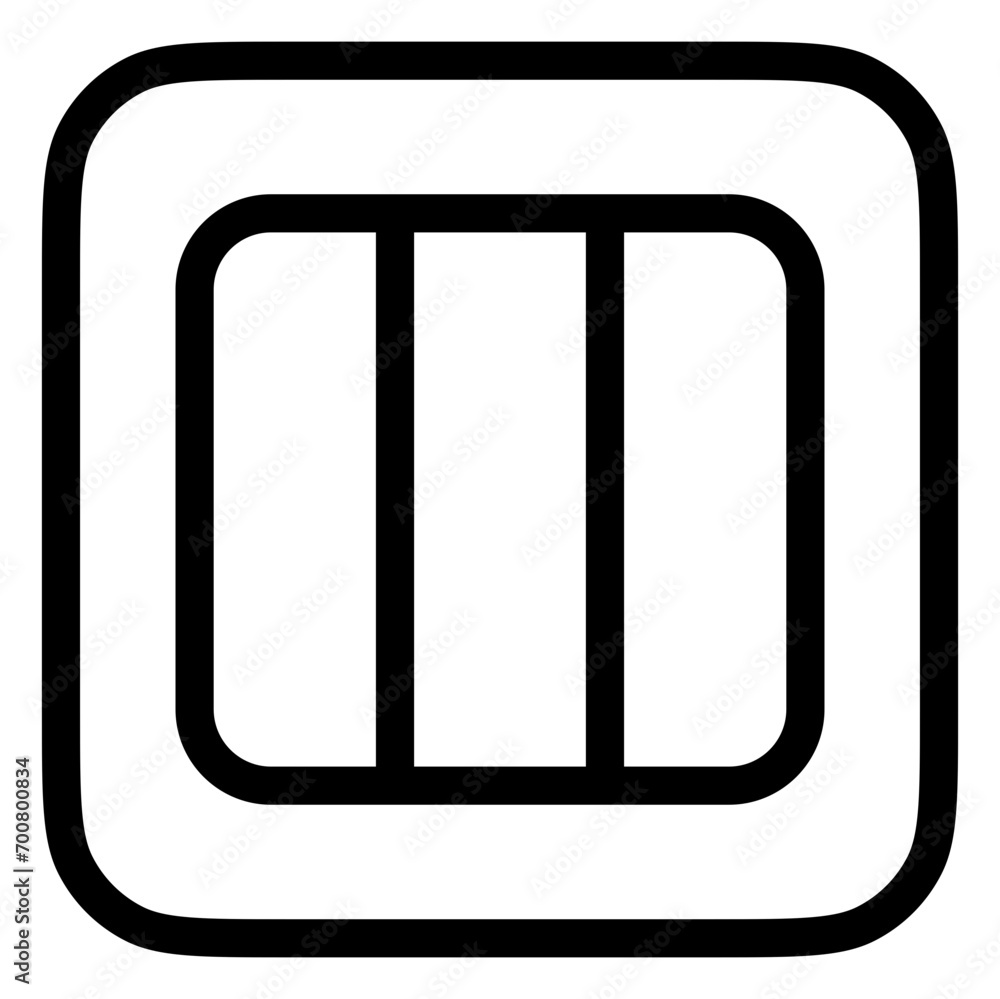 Editable vector three columns view icon. Part of a big icon set family. Perfect for web and app interfaces, presentations, infographics, etc Editable vector three columns view icon. Part of a big icon set family. Perfect for web and app interfaces, presentations, infographics, etc
