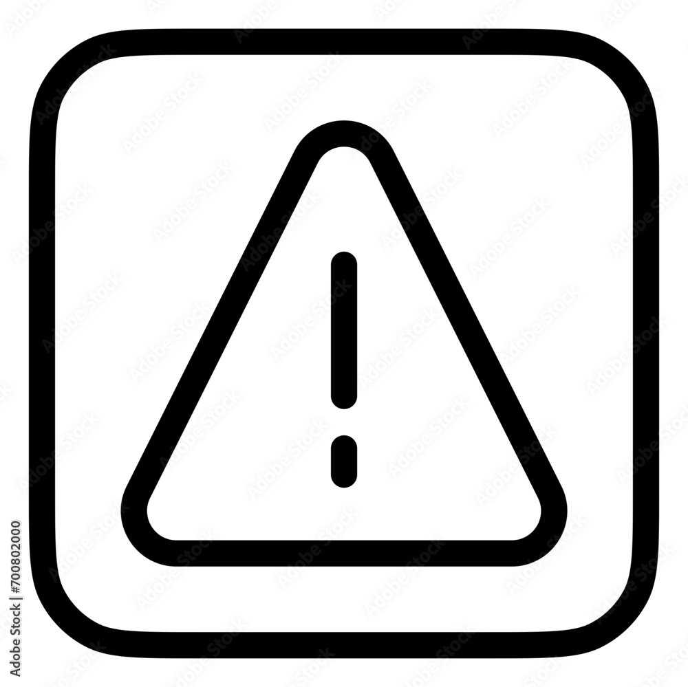 Editable vector alert warning danger triangle icon. Part of a big icon set family. Perfect for web and app interfaces, presentations, infographics, etc - obrazy, fototapety, plakaty 