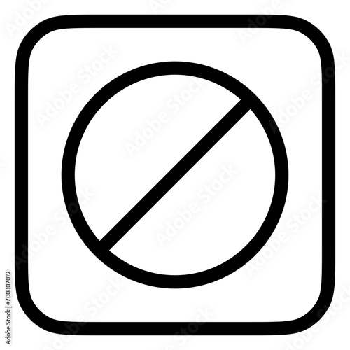 Editable vector stop prohibitions block icon. Part of a big icon set family. Perfect for web and app interfaces, presentations, infographics, etc