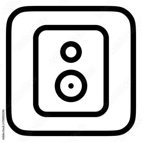 Editable vector loudspeaker amplifier icon. Black, transparent white background. Part of a big icon set family. Perfect for web and app interfaces, presentations, infographics, etc